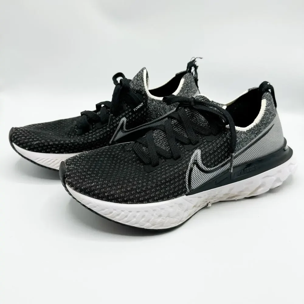 Nike Women's React Infinity Run Flyknit 3 Black White Size 8.5 Mens 10 Womens